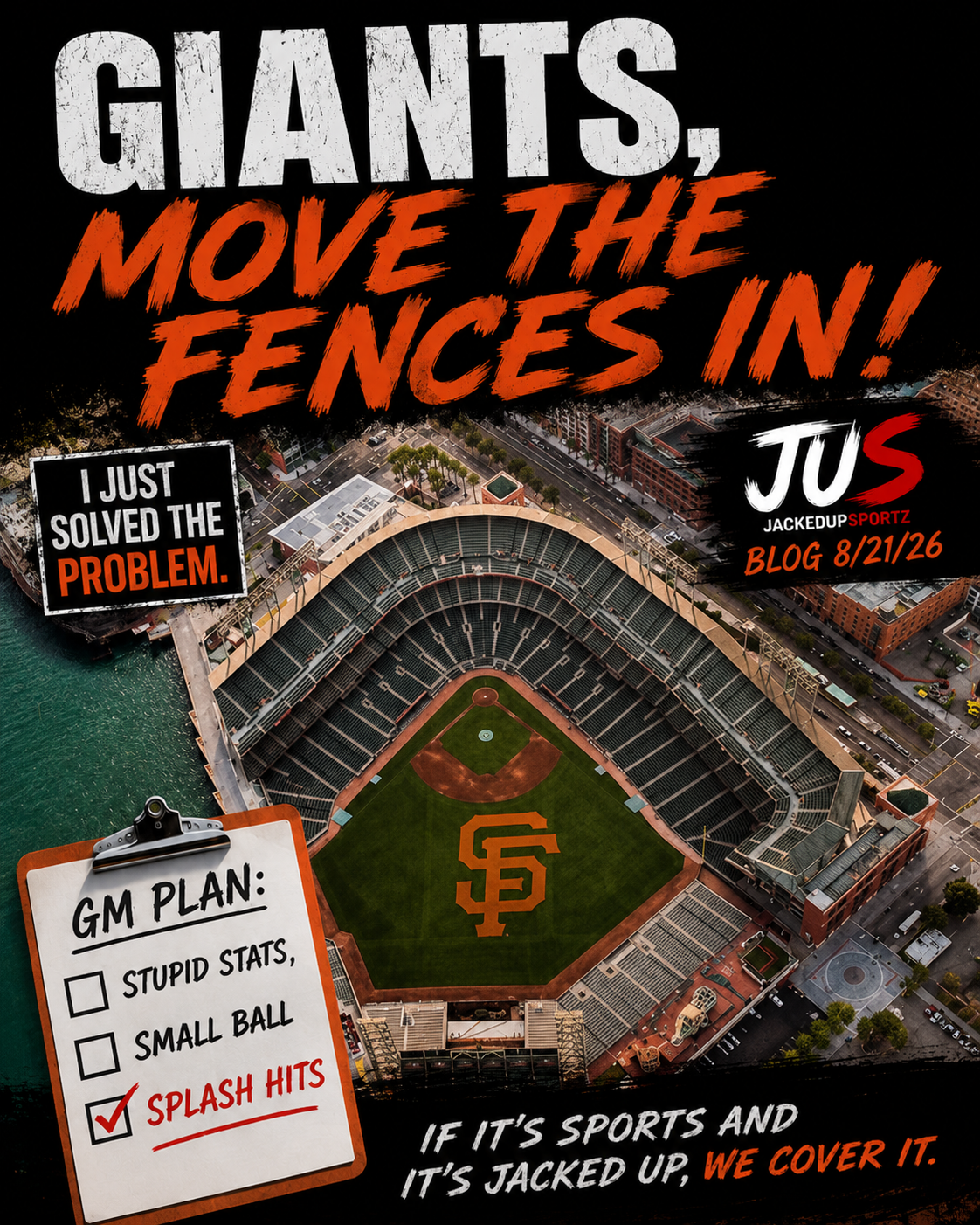 GIANTS, MOVE THE FENCES IN! I JUST SOLVED THE PROBLEM