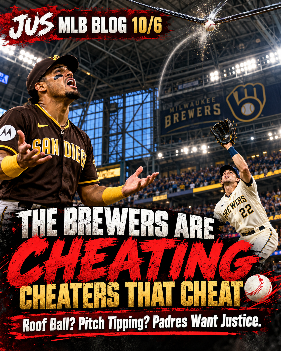 JUS MLB BLOG 10/6: THE BREWERS ARE CHEATING CHEATERS THAT CHEAT